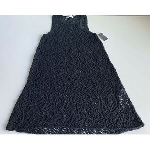Abercrombie Kids Girl's Sz L Knit Crochet Beach Dress‎ Black NWT Check Pictures